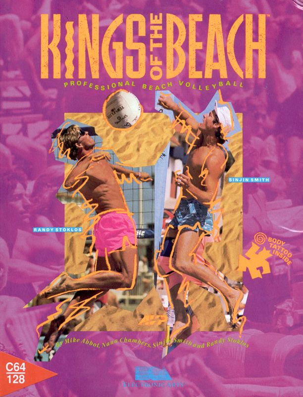 Kings of the Beach box art for Commodore 64
